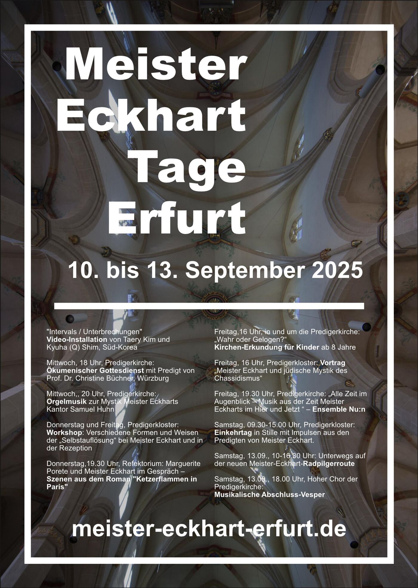 Plakat Meister Eckhart Tage 2025
