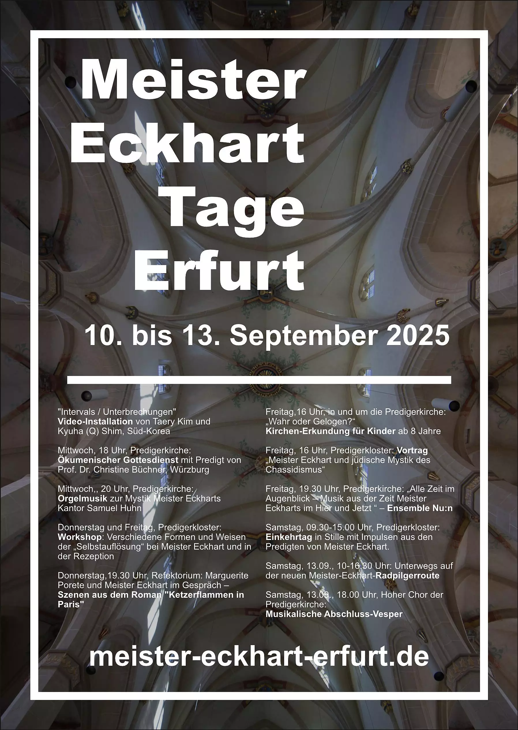 Plakat Meister Eckhart Tage 2025