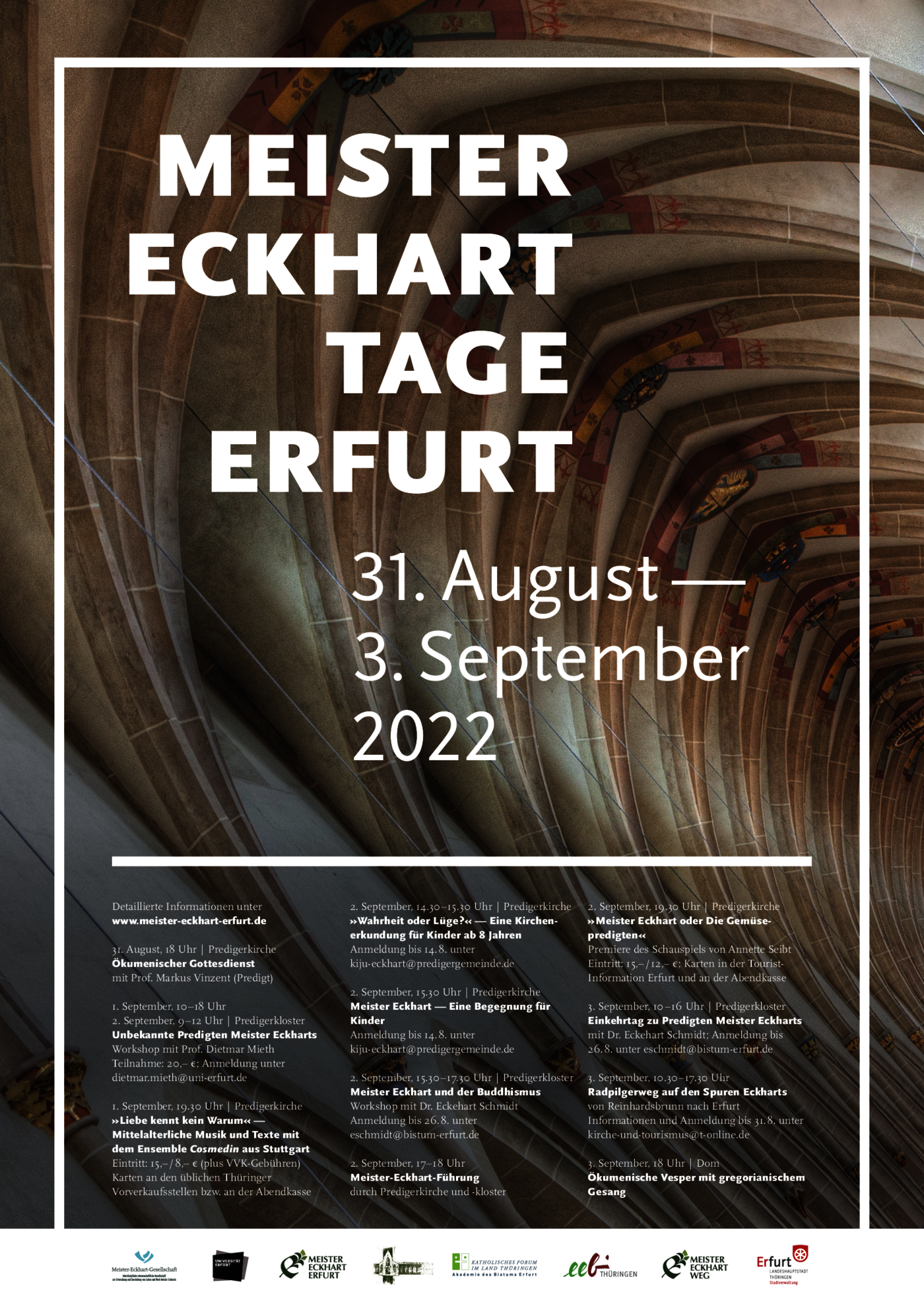 Plakat für die Meister Eckhart Tage 2022