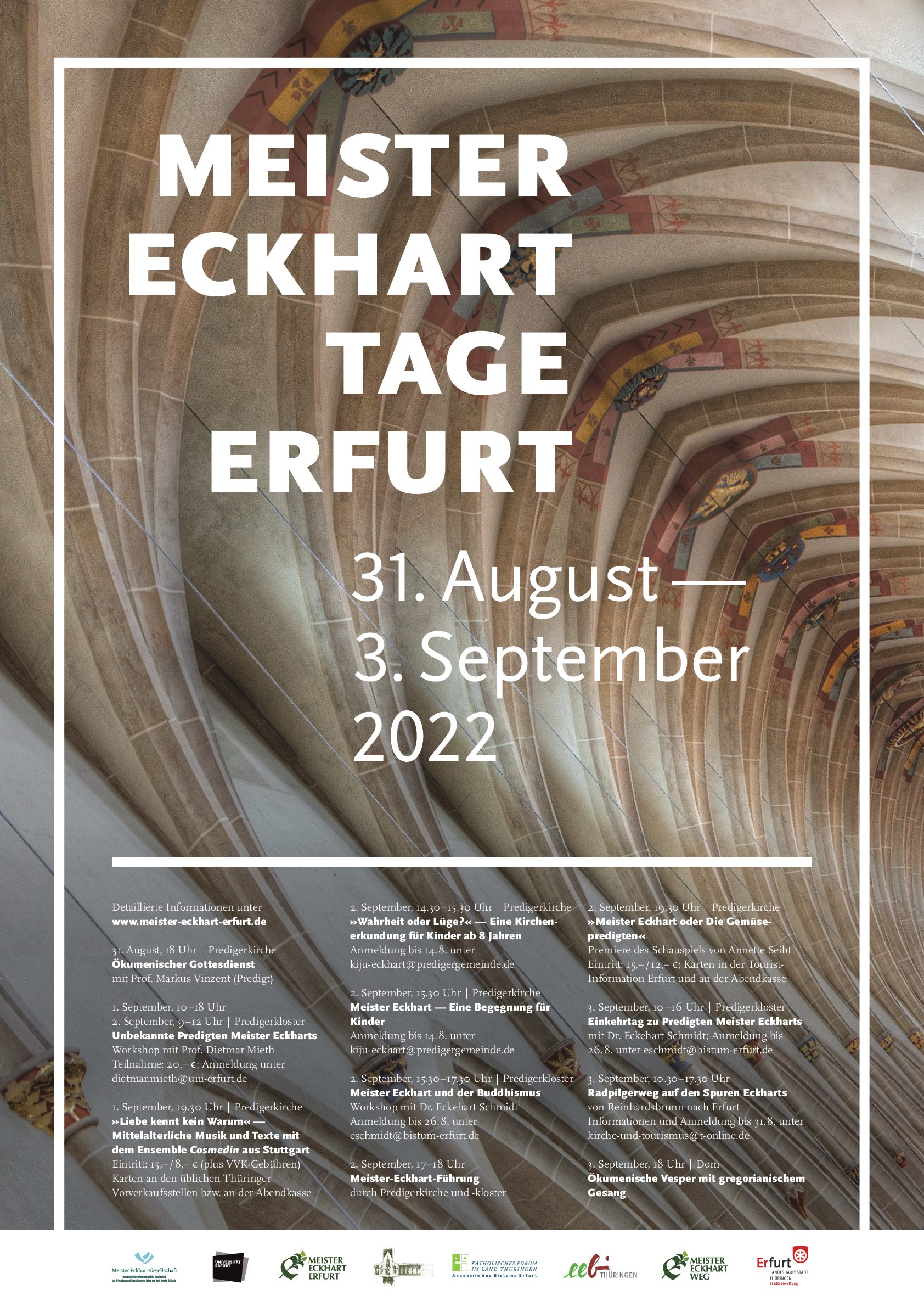 Plakat für die Meister Eckhart Tage 2022
